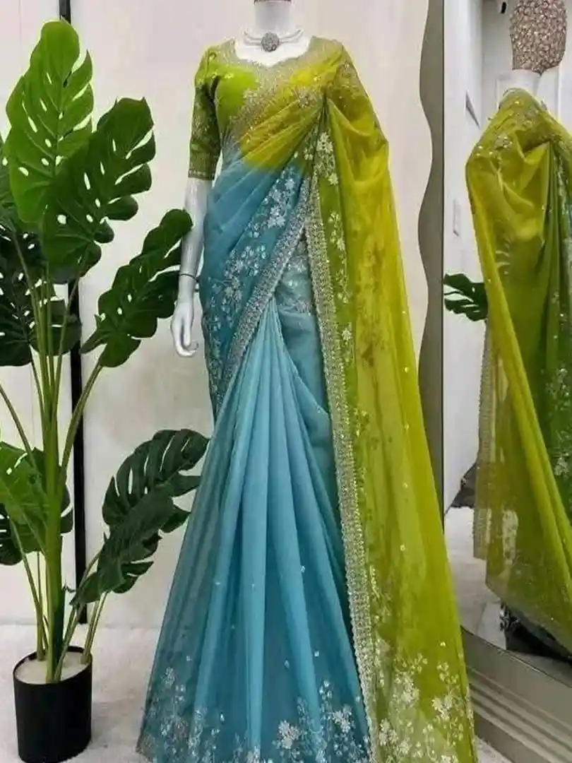 Zimmy choo organza silk saree - Image 2