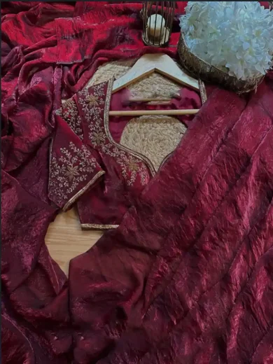 Stardust satin fabric saree...