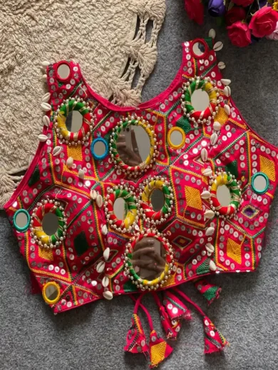 REAL MIRROR WITH MULTI THREAD WORK BLOUSE