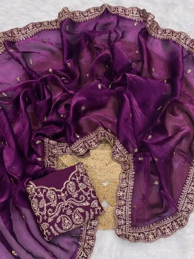 Jimichu Satin Saree - Image 3