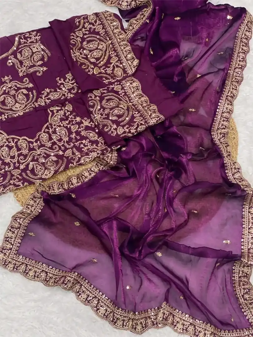 Jimichu Satin Saree - Image 2
