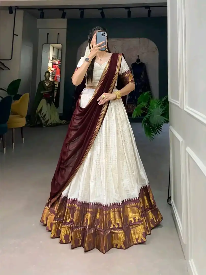 Kalyani Cotton Lehenga Choli Paired