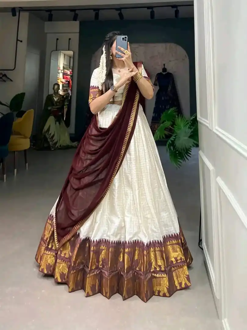 Kalyani Cotton Lehenga Choli Paired - Image 3