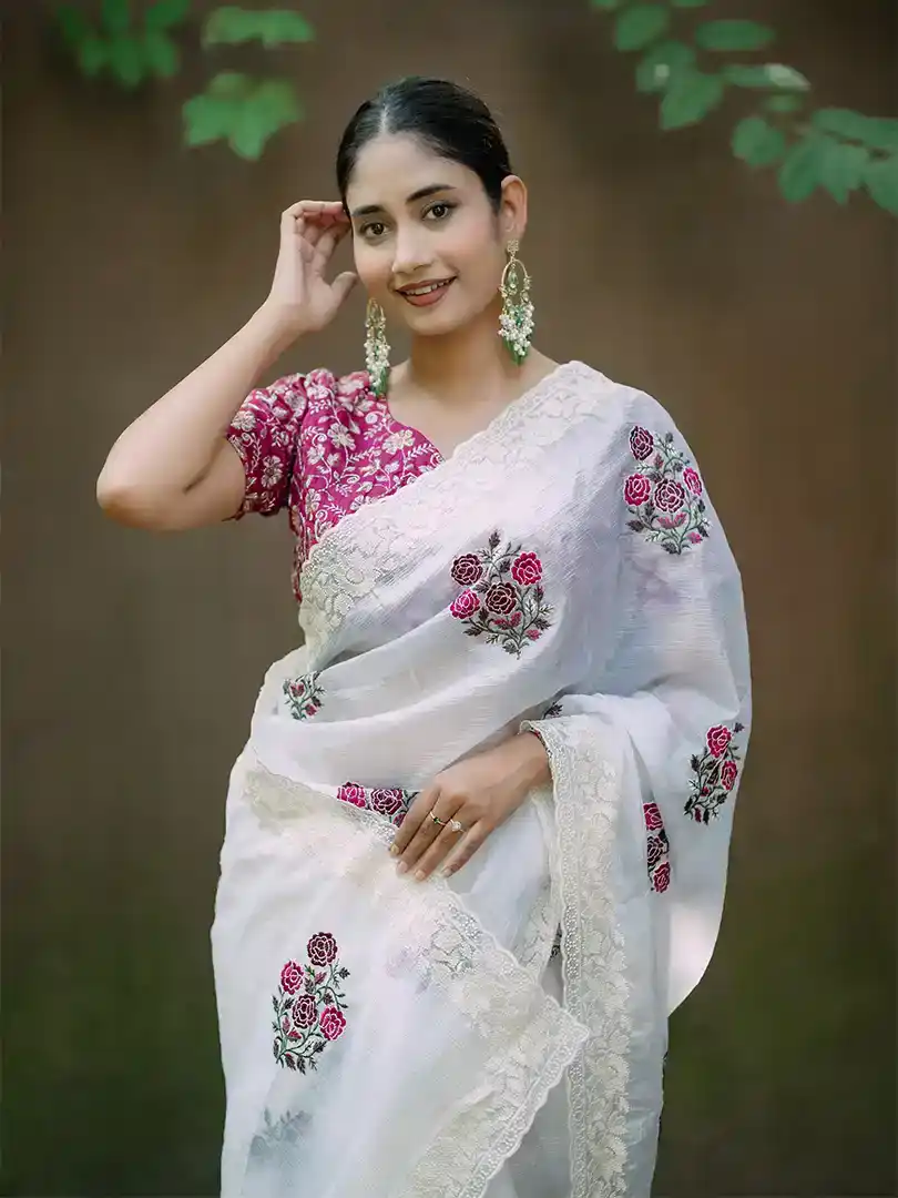 Premium Fox Georgette saree - Image 2