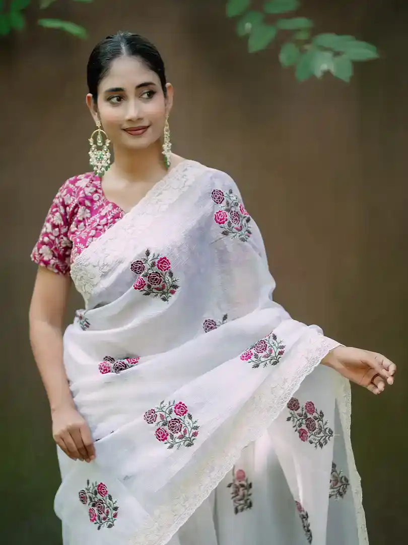 Premium Fox Georgette saree - Image 3
