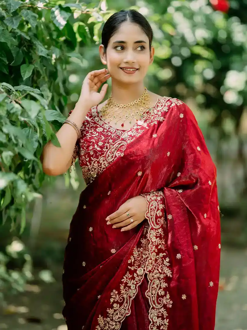 Soft Fandy Satin Saree - Image 5