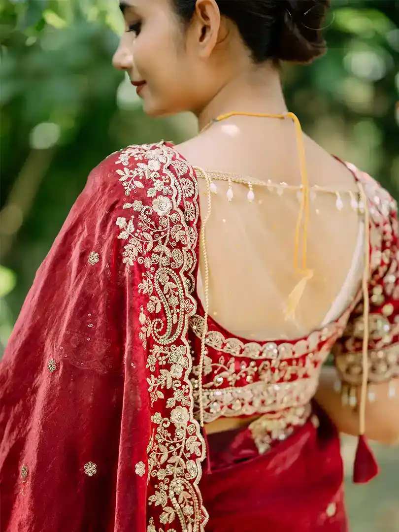 Soft Fandy Satin Saree - Image 7