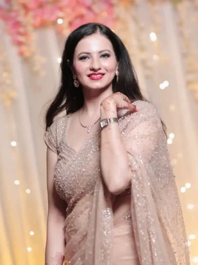 Soft Net Febric with Sequnce work Saree