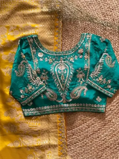 Beautiful soft Banarasi munga silk saree