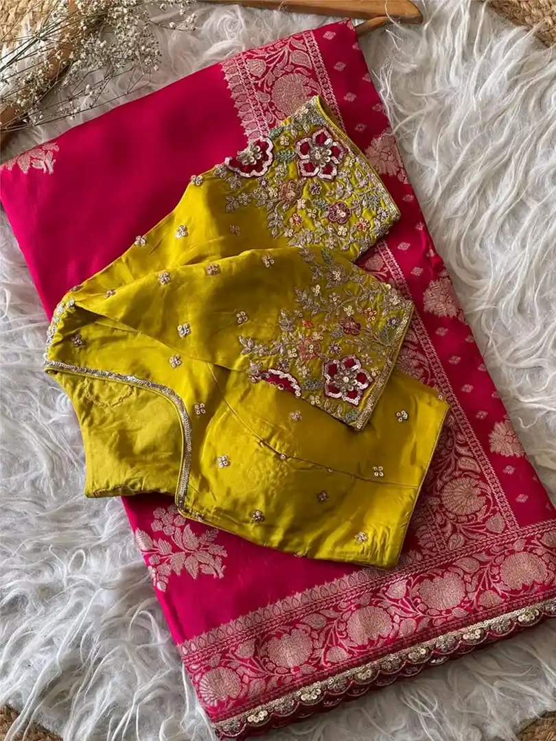 Exquisite Banarasi munga silk sarees - Image 2