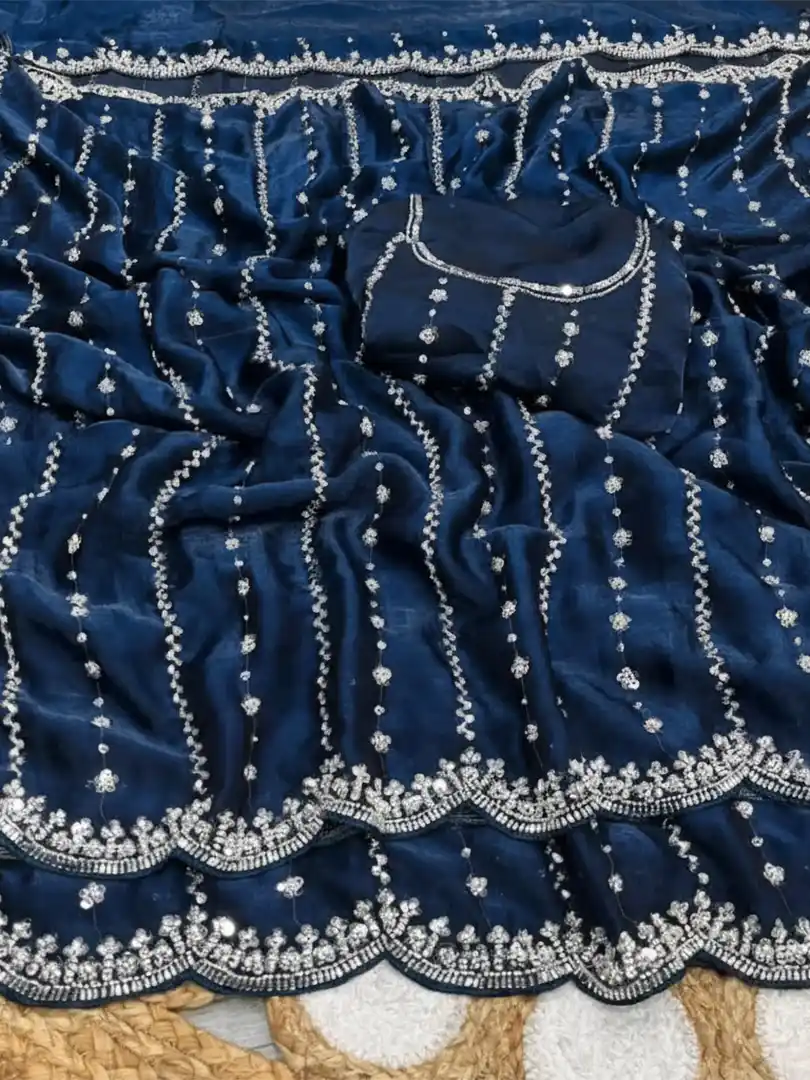 Launch Grand party wear saree - Image 7