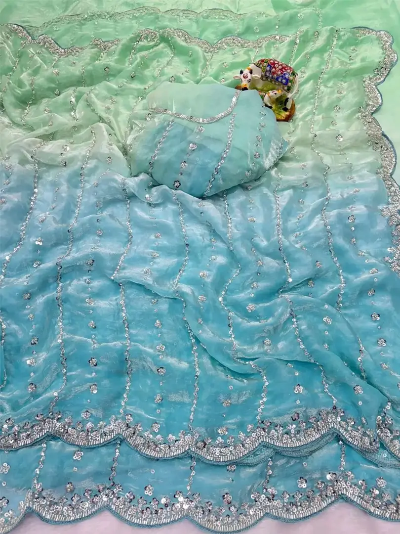 Launch Grand party wear saree - Image 7